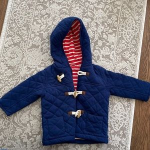 COPY - Boden 12-18 month navy blue toggle quilted jacket